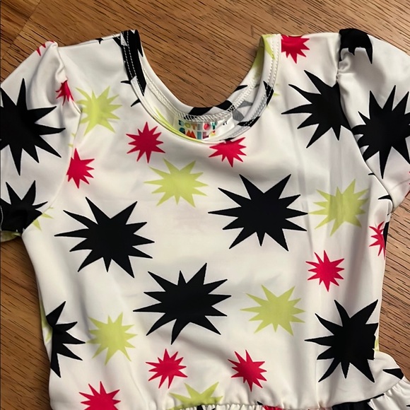 Dot Dot Smile Kids Starburst Pattern Dress - Multicolor - Picture 2 of 3